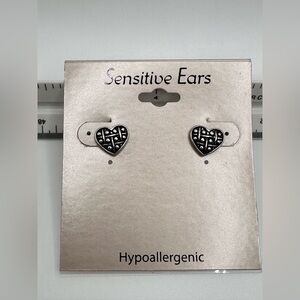 Multiple Stud Earrings SilverTone Fun Designs Hypoallergenic Earrings